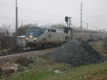 AMTK 192  23Feb2010  NB Train 22 (Texas Eagle) Departing SNEED in the snow, Austin, Texas (Where it NEVER snows)